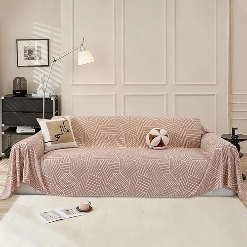 Miniatura 16 de Fundas de sofá para perros, 78x118 pulgadas, fundas lavables para sofá de 3 cojines, funda de sofá en forma de L, multiusos, fundas de sofá Blanco