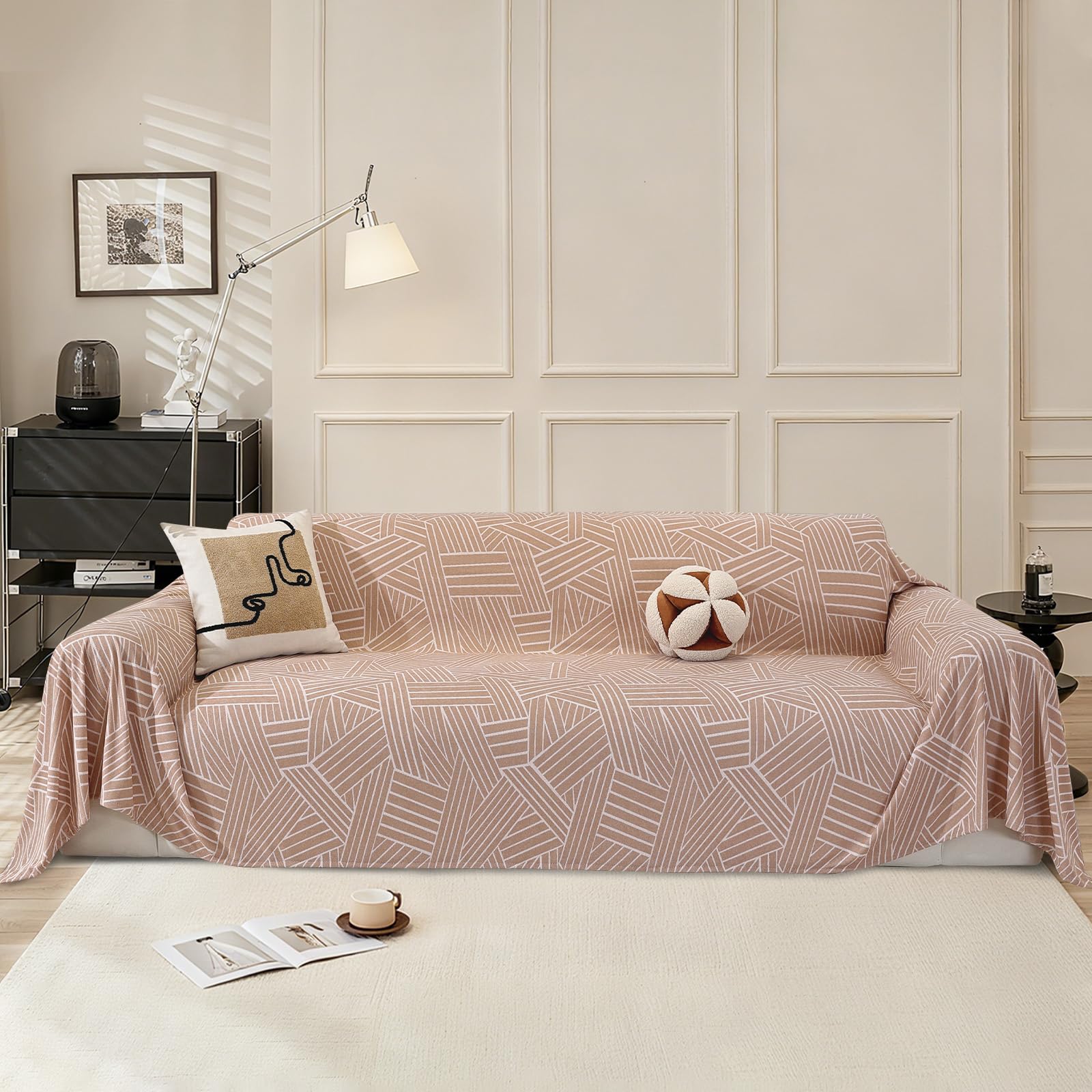Ystyle Funda Sofa 4 Plazas, 200x380 CM, Cubre Sofa Antideslizante, Fundas para Sofa Antimanchas, Manta Cubre Sofa Grande, Protector De Sofa AntiarañAzos Gatos Perros, Sofa Cover, Marrón Global Recycled Standard Global Recycled Standard Global Recycled Standard