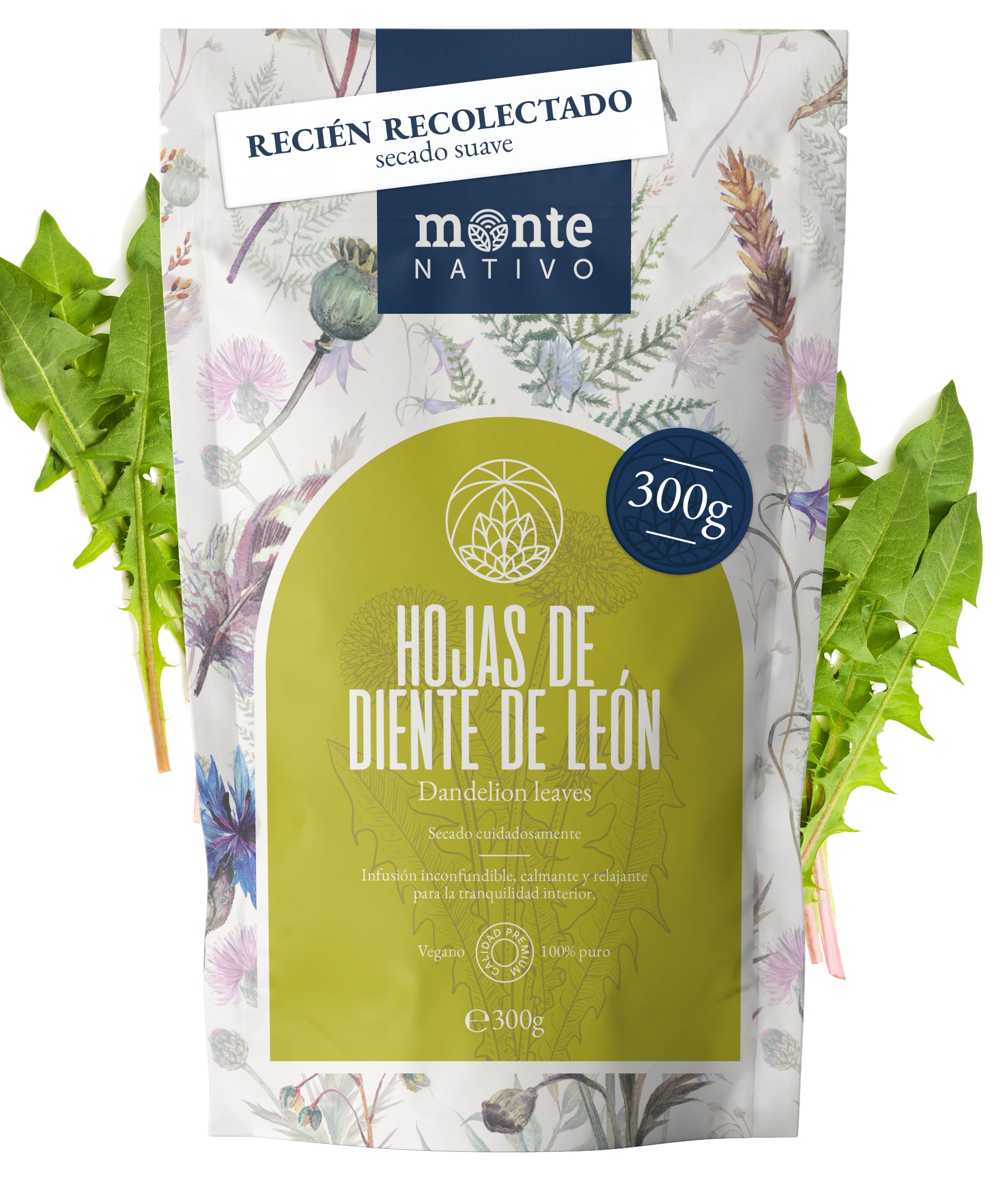 Raíz de diente de león Monte Nativo (300g) - Té Diente de leon infusion - Dandelion tea - Infusiones de hierbas - Té de hierbas – Cuidadosamente cortado y secado – 100% puro y natural — view 32