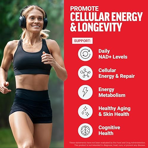 Miniatura 2 de Force Factor Suplemento NMN, NAD+ (NMN o alternativa a ribósido de nicotinamida) con resveratrol, astaxantina, espermidina y complejo de luteolina,