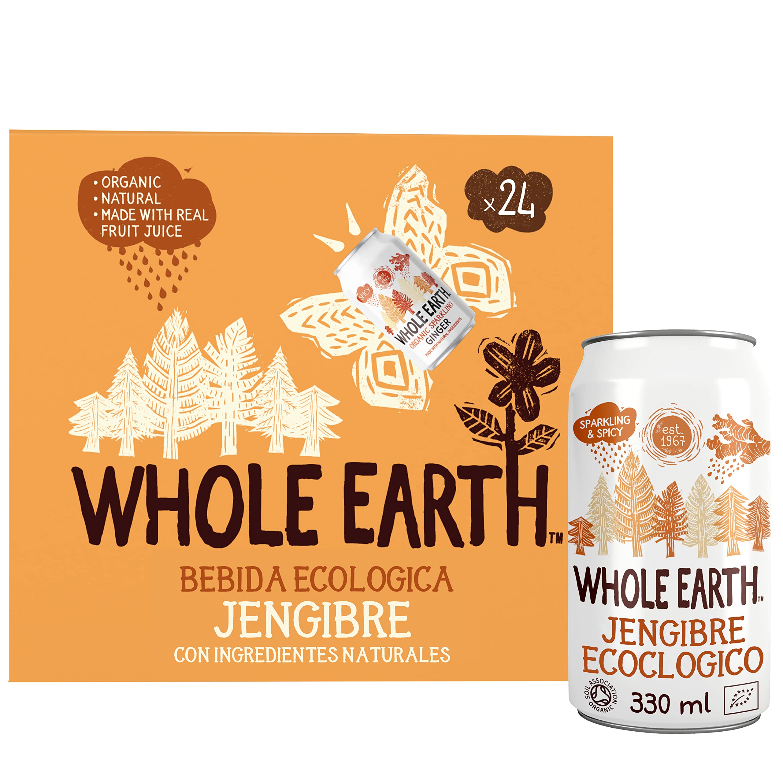 Whole Earth Organic Sparkling Cola Drink, 24x 330 Ml, Flavoured Fizzy Soft Drink | UK - View #2