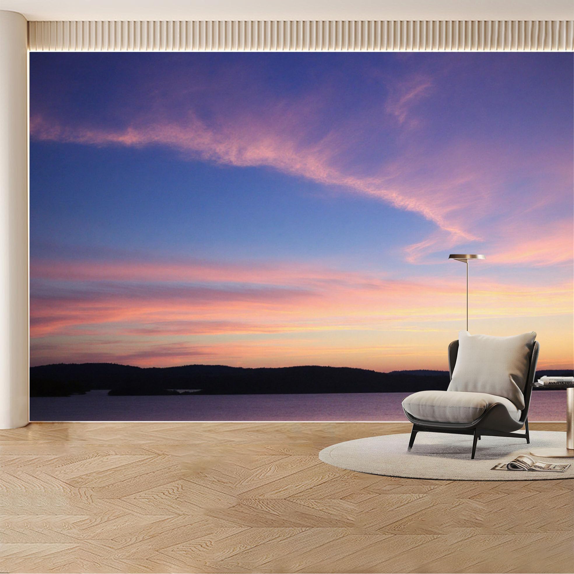 Kayorowalls Bh20260527584 Custom Wall Mural Wallpaper Sunset Lake Landscape Nature Wall Decor Large Wall Art For Living Room， Bedroom， Office