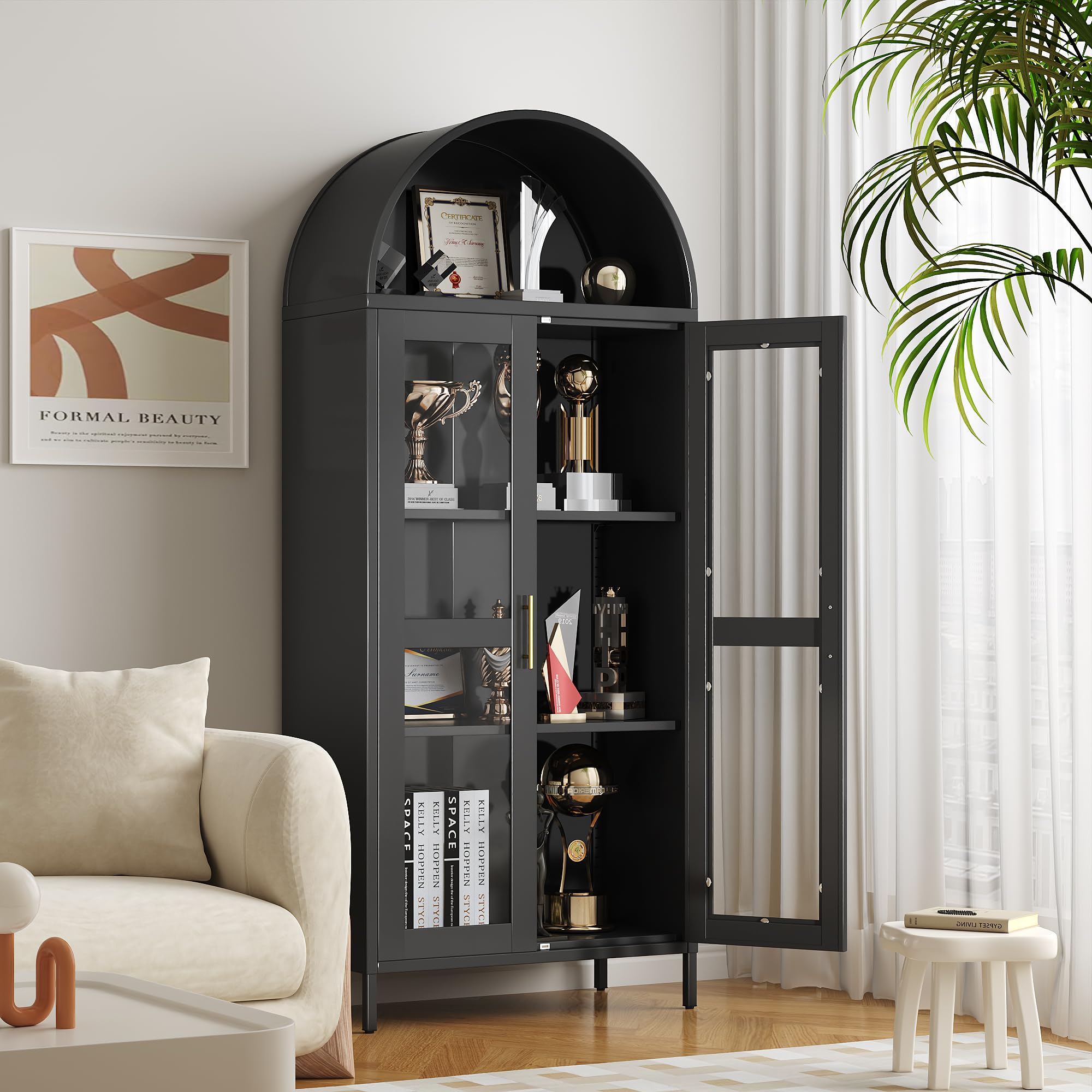 VEXPOR 73 Tall Arched Bookcase
