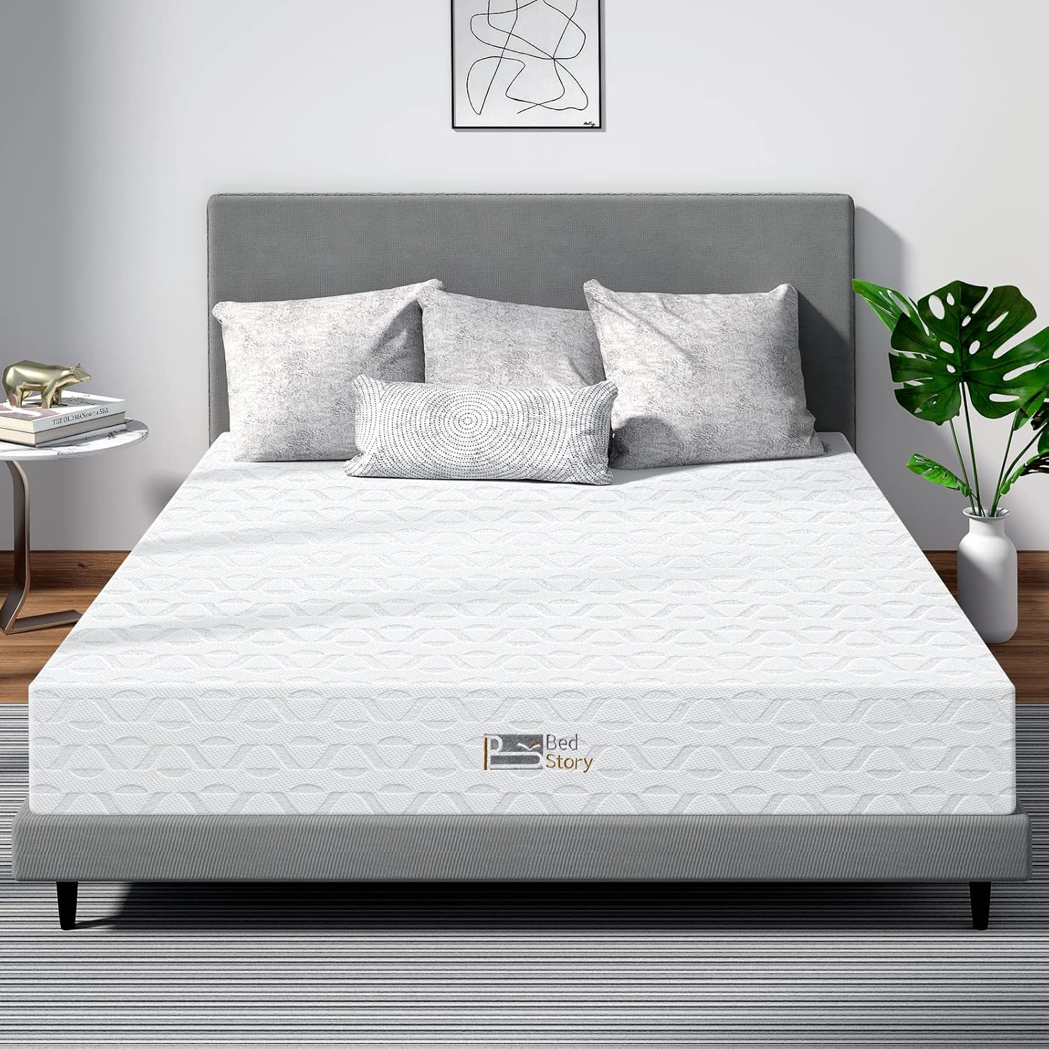 BedStory Mattress Twin, 10 Inch Bamboo Charcoal & Gel Memory Foam
