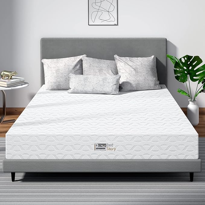 BedStory Mattress Twin, 10 Inch Bamboo Charcoal & Gel Memory Foam