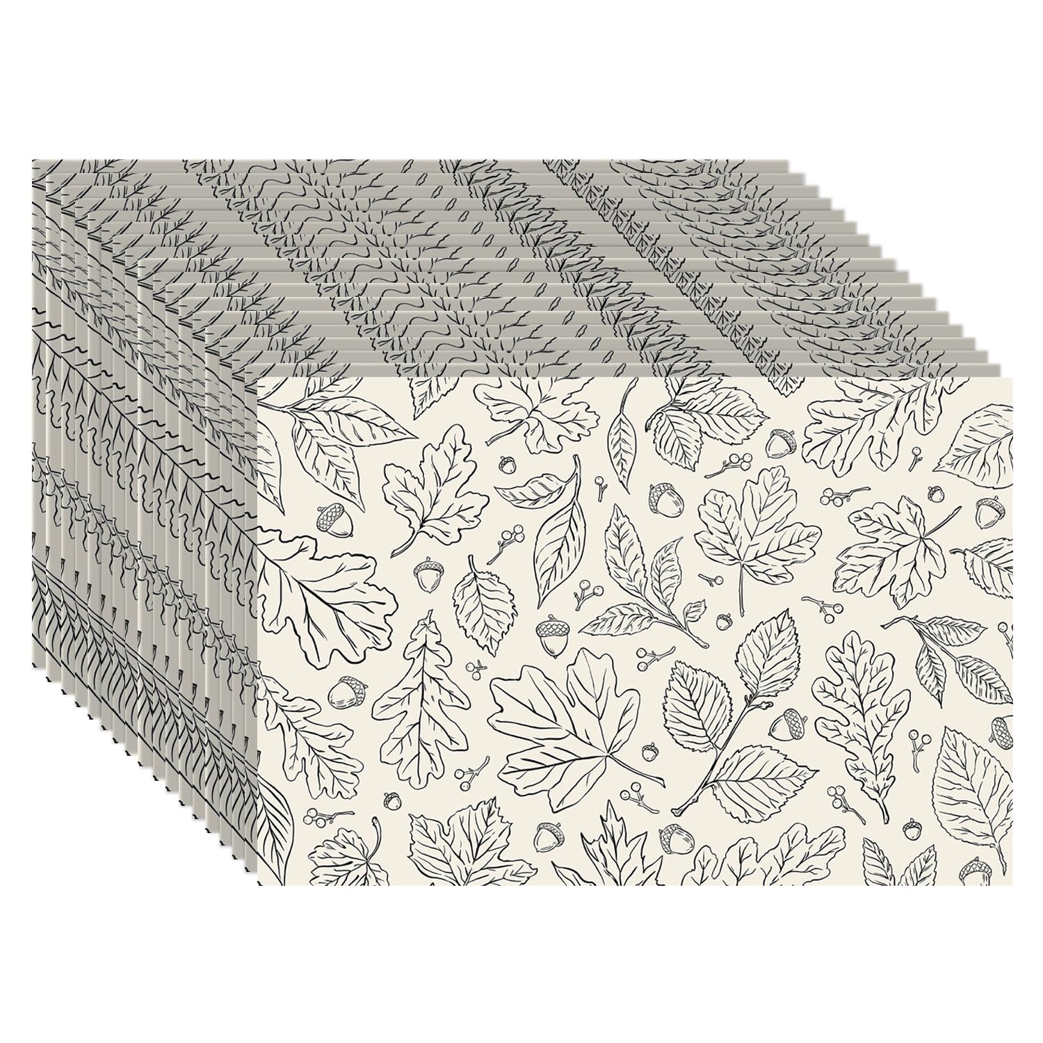 Sets de table d'automne en papier jetables pour salle à manger et vacances