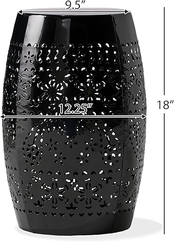 Miniatura 3 de Christopher Knight Home Ruby Outdoor - Mesa auxiliar de hierro de 12 pulgadas, color negro