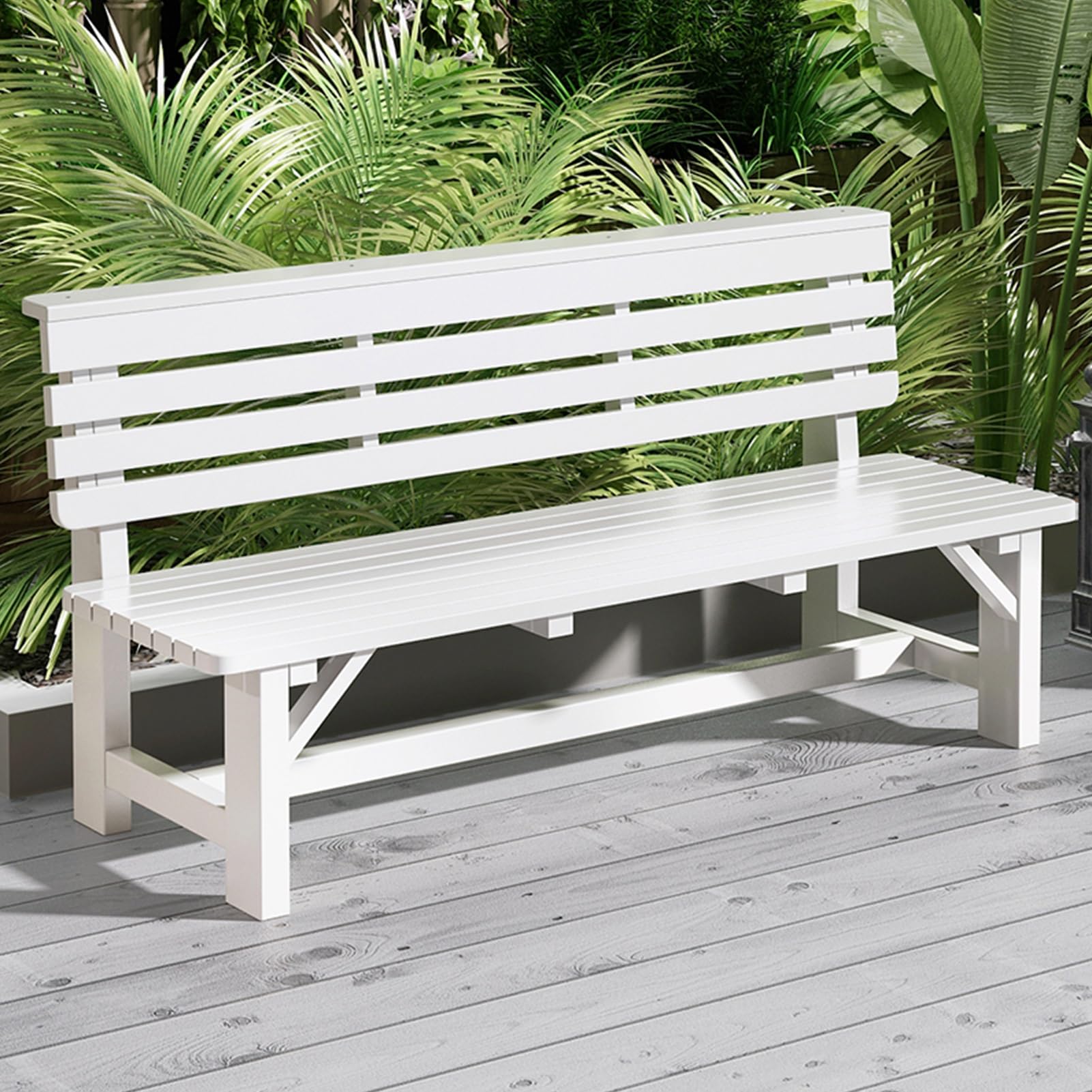 Amazon.com: EKDJSN Pine Wooden Bench Park, Chair with Backrest and
