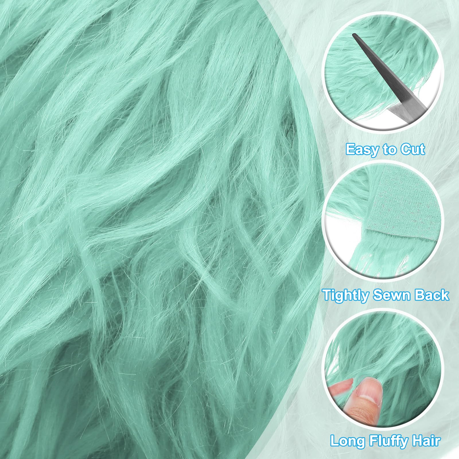 PATIKIL Plush Faux Fur Fabric Precut Strips - Image 3