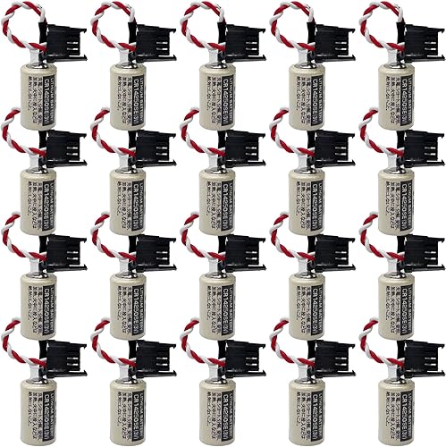 (20-Pack) 3V 1100mAh 1747-BA Replacement PLC Battery for FDK CR14250SE, AB Allen Bradley 1769-BA, 1756-BA1
