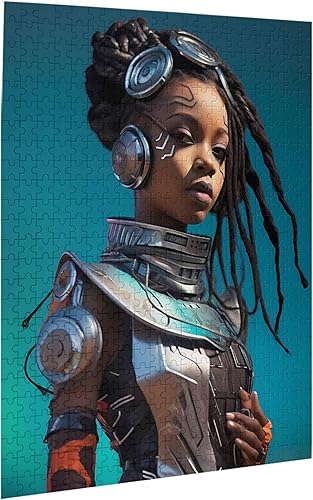 Miniatura 8 de Rompecabezas para adultos y familia, rompecabezas de 1000 piezas, mujer africana, soy afroamericana, formación de flores de madera, juegos