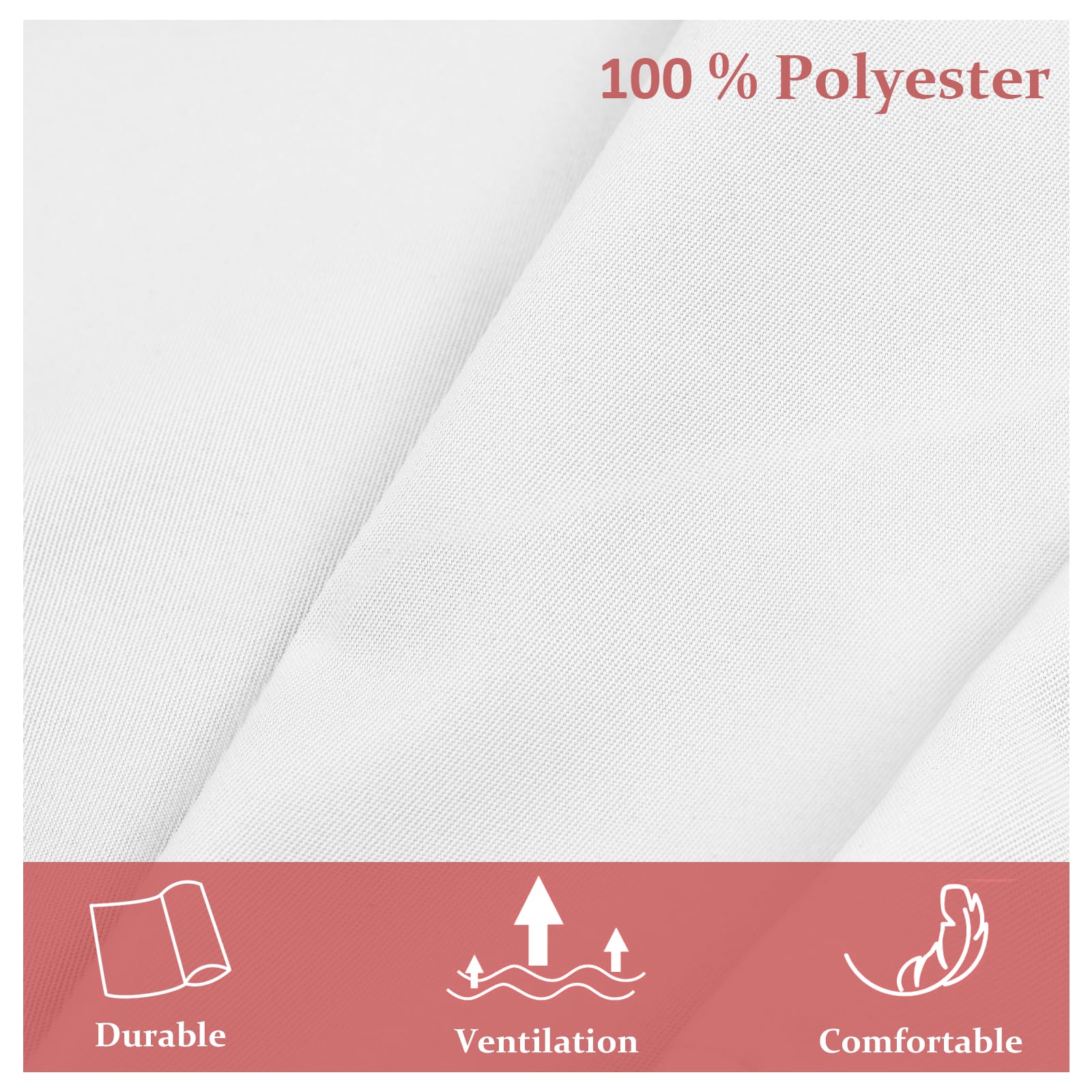 FunChaos 2 Pcs Plus Size Apron, White Chef Apron, Unisex Aprons with 2 Pockets for Cooking Grilling, BBQ, Work - Image 3