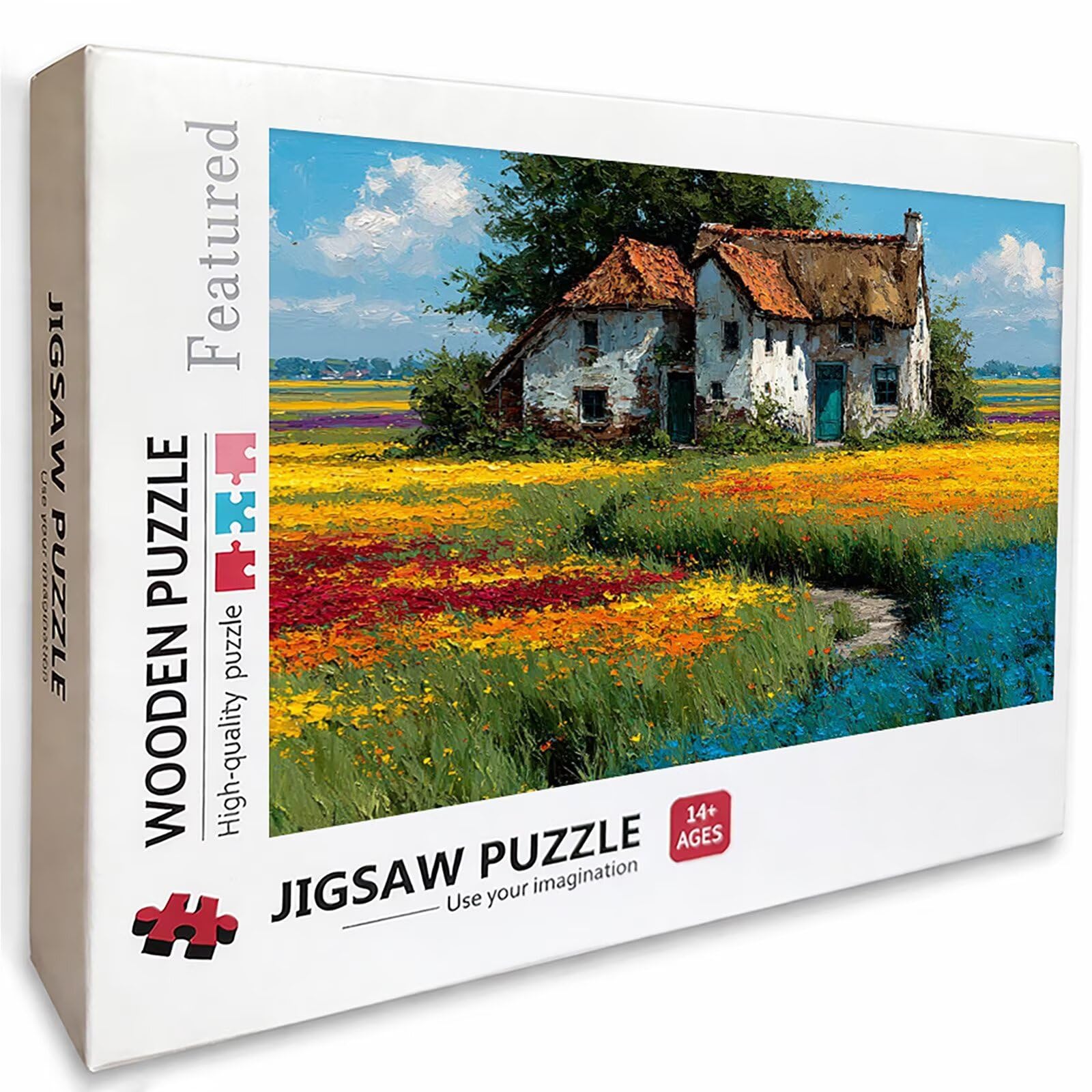 Puzzle Drewniany Domek, Krajobraz Puzzle 6000 elementów dorosłych z pudełkiem 179 x 105 cm, rodzinny wypoczynek, gra edukacyjna najwyższej jakości puzzle wyzwanie, dla nastolatka, letnie prezenty, 1