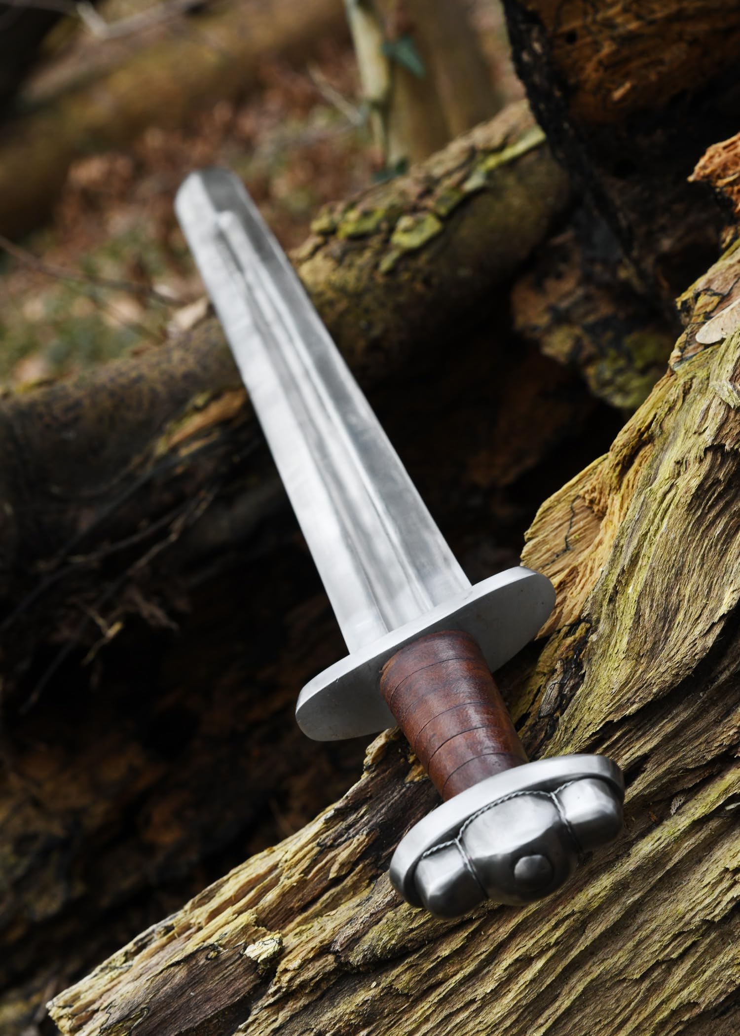 Battle-Merchant Frühes Wikingerschwert Godfred, Schaukampf SK-B | mit Lederscheide, Mittelalter Schwert Replik 8. Jh., Trainingsschwert, Schaukampfschwert, Reenactment