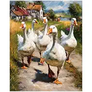 XTCIXAL Duck Paint by Numbers Kit for Adults, Duck Paint by Number for Adults, Acrylic Canvas Painting for Home Wall Decor 16x20 Inch