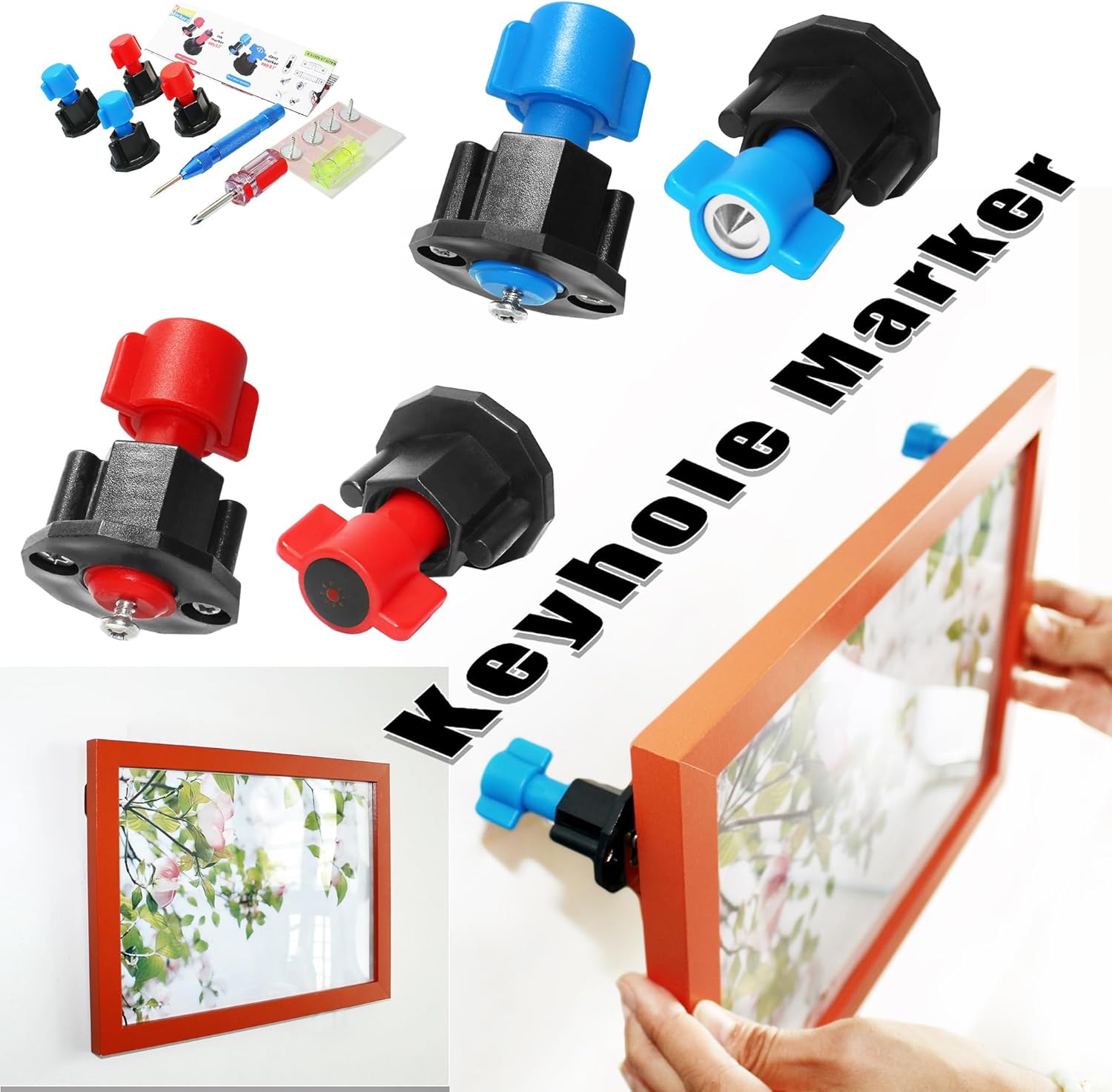 Keyhole Marker Wall Mounting Tool Picture Hanging Kit for DIY Home