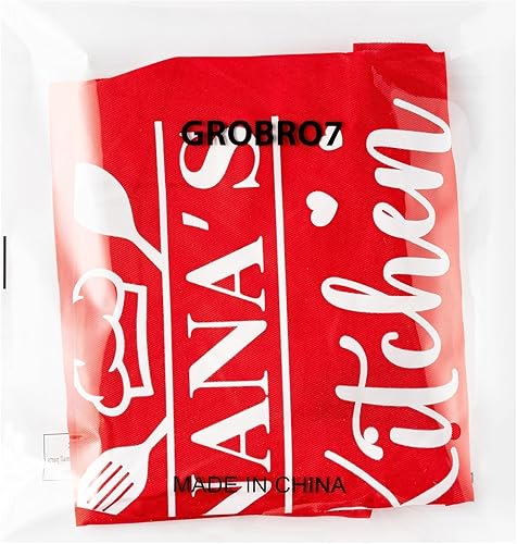 Miniatura 7 de GROBRO7 Juego de 2 delantales para niños y adultos, regalo para abuelas, cocina de abuela roja y pequeño ayudante, delantales de cocina ajustables