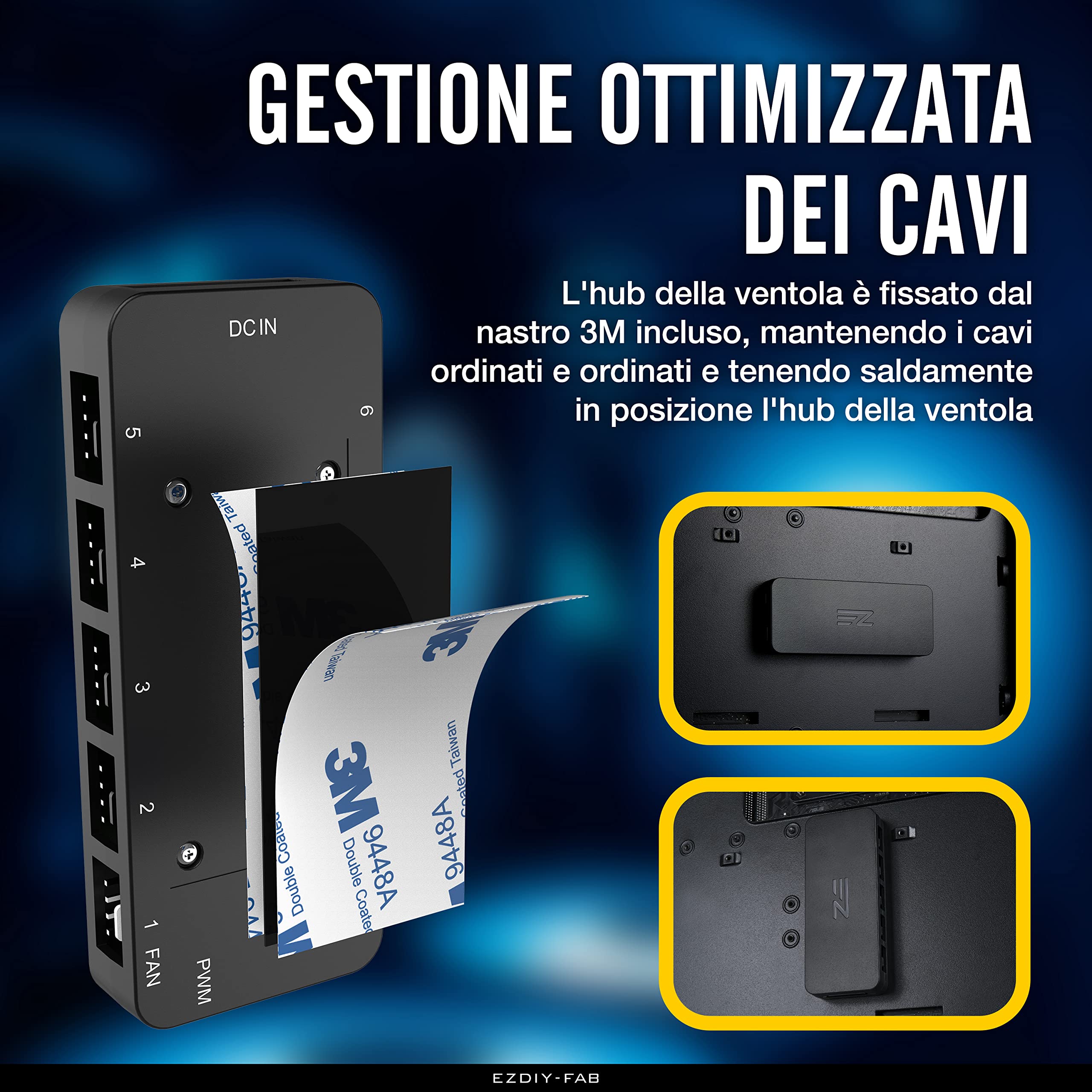 Hub Per Ventole RGB EZDIY-FAB - 10 Porte, Sincronizzazione Con Scheda Madre, Telecomando Incluso - Foto 11