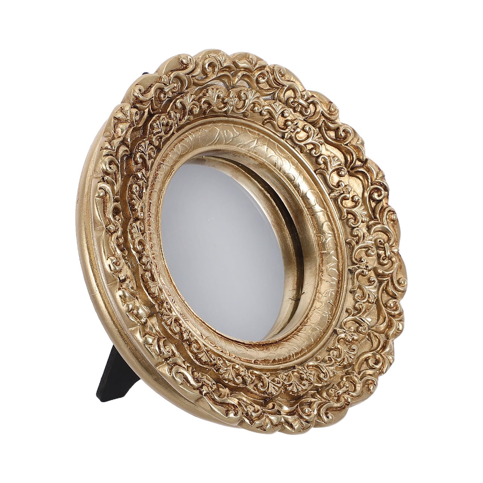 Espejo de maquillaje cristalino de estilo europeo vintage dorado y alta estabilidad