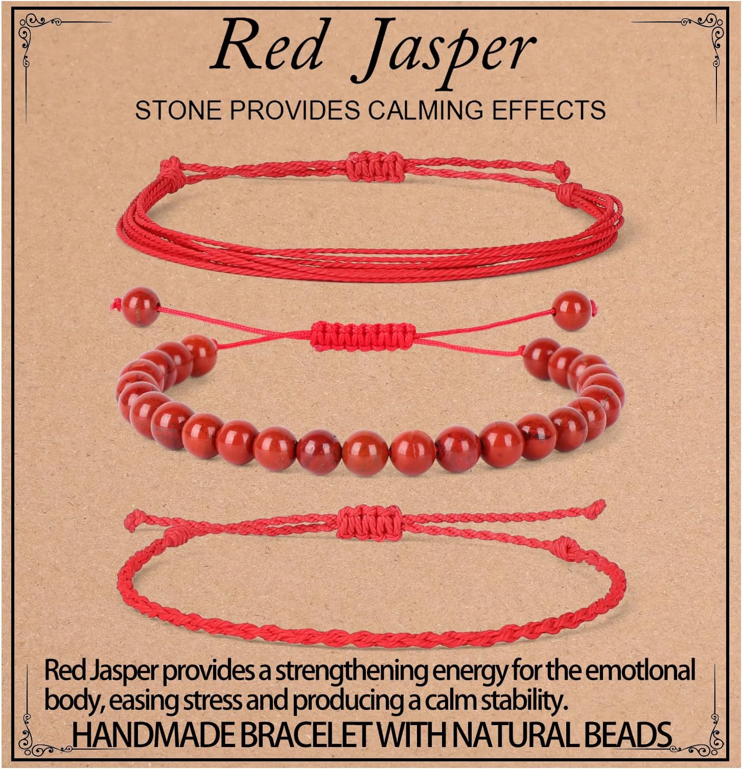 Handmade Healing Bracelet,6mm Natural Gem Stone Bracelet rope bracelet