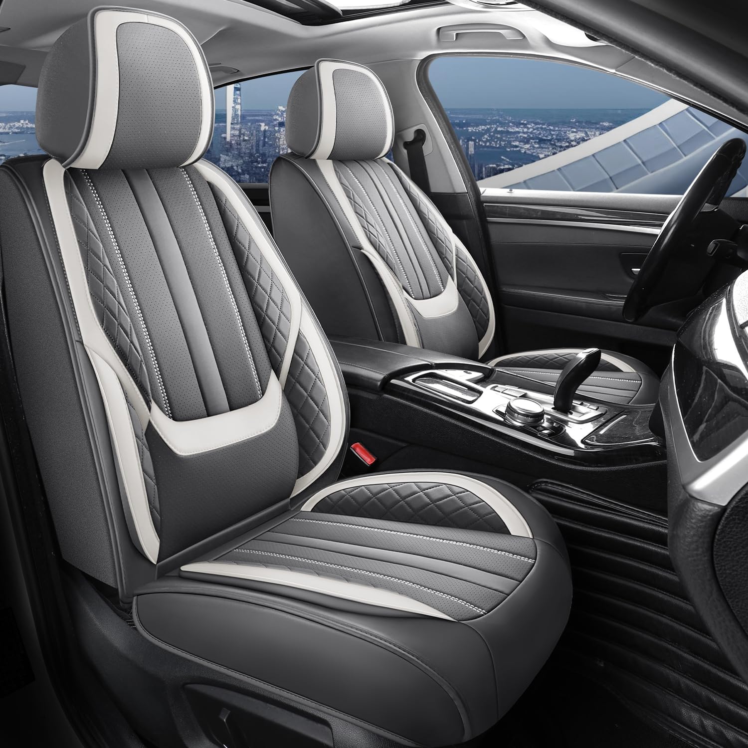 Staremind Lexus IS250 Seat Covers (White+Gray)