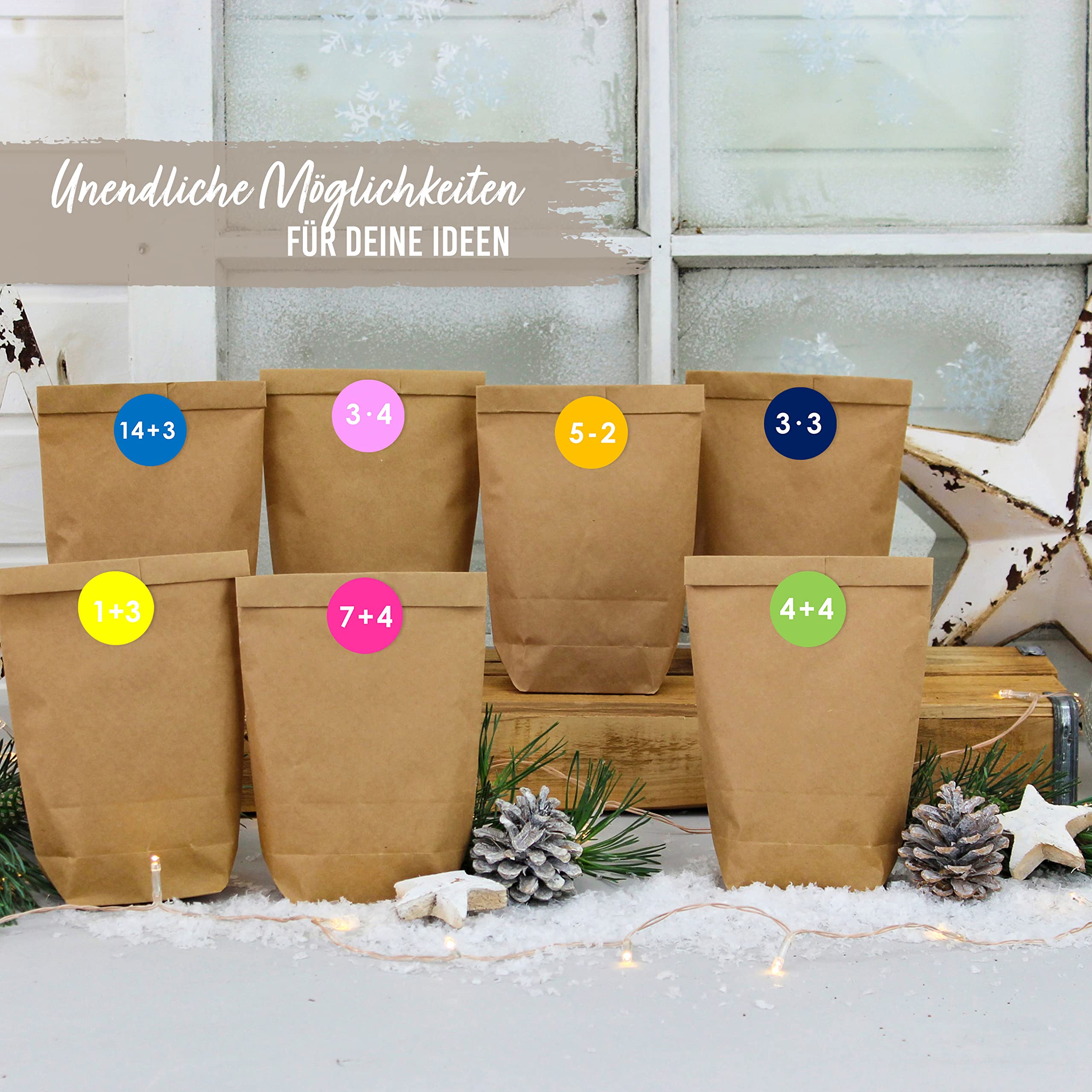 24 numéros de calendrier de l'Avent autocollants avec problèmes arithmétiques I rond 4 cm I set d'autocollants bricolage I autocollants de Noël autocollants cadeaux pour enfants I dv_387 24 numéros de calendrier de l'Avent autocollants avec problèmes arithmétiques I rond 4 cm I set d'autocollants bricolage I autocollants de Noël autocollants cadeaux pour enfants I dv_387