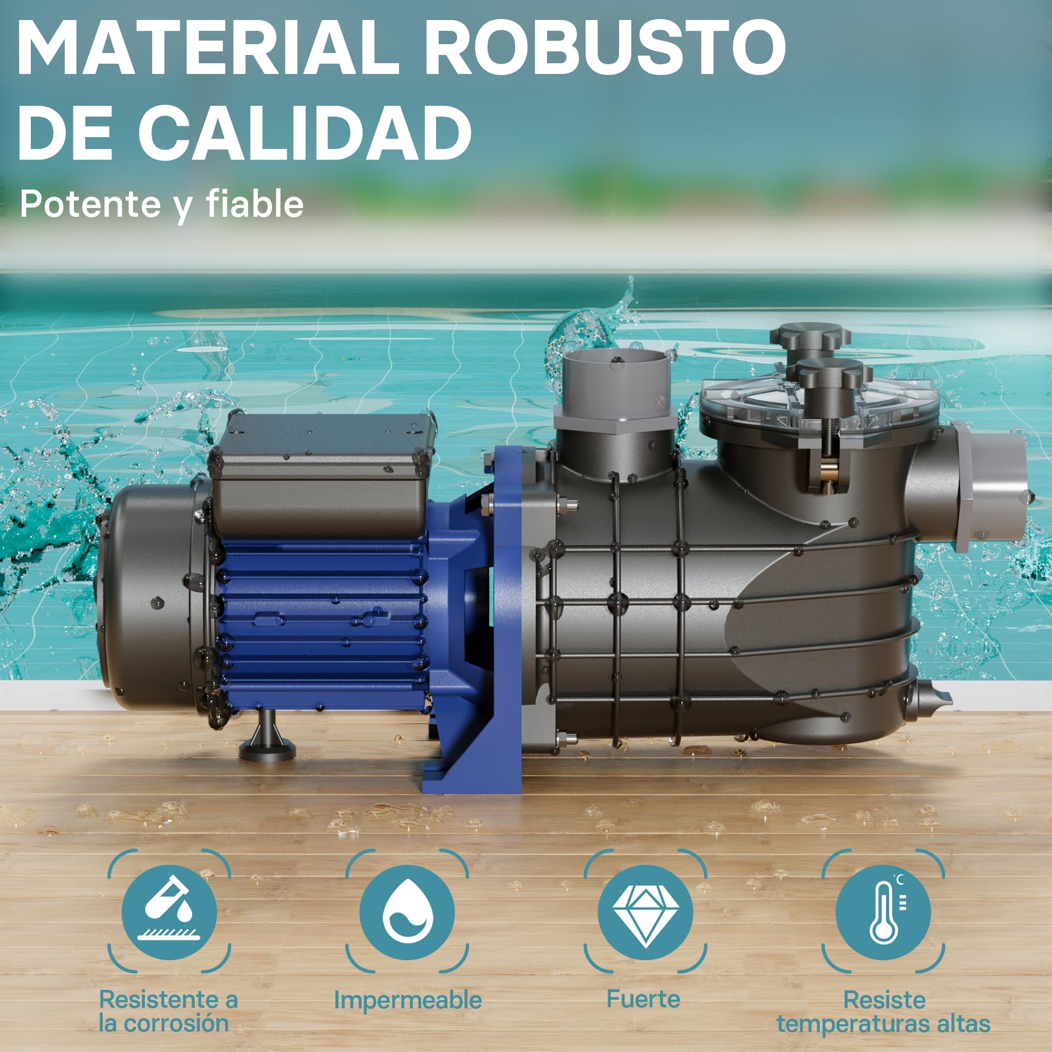 Bomba de piscina 13200l/h 370W Bomba de circulación Bomba de filtro