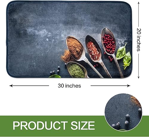 Miniatura 2 de Alfombras de cocina, tapetes de cocina, súper suaves y absorbentes, antideslizantes, alfombras de cocina con estampado 3D de 20 x 30 pulgadas para