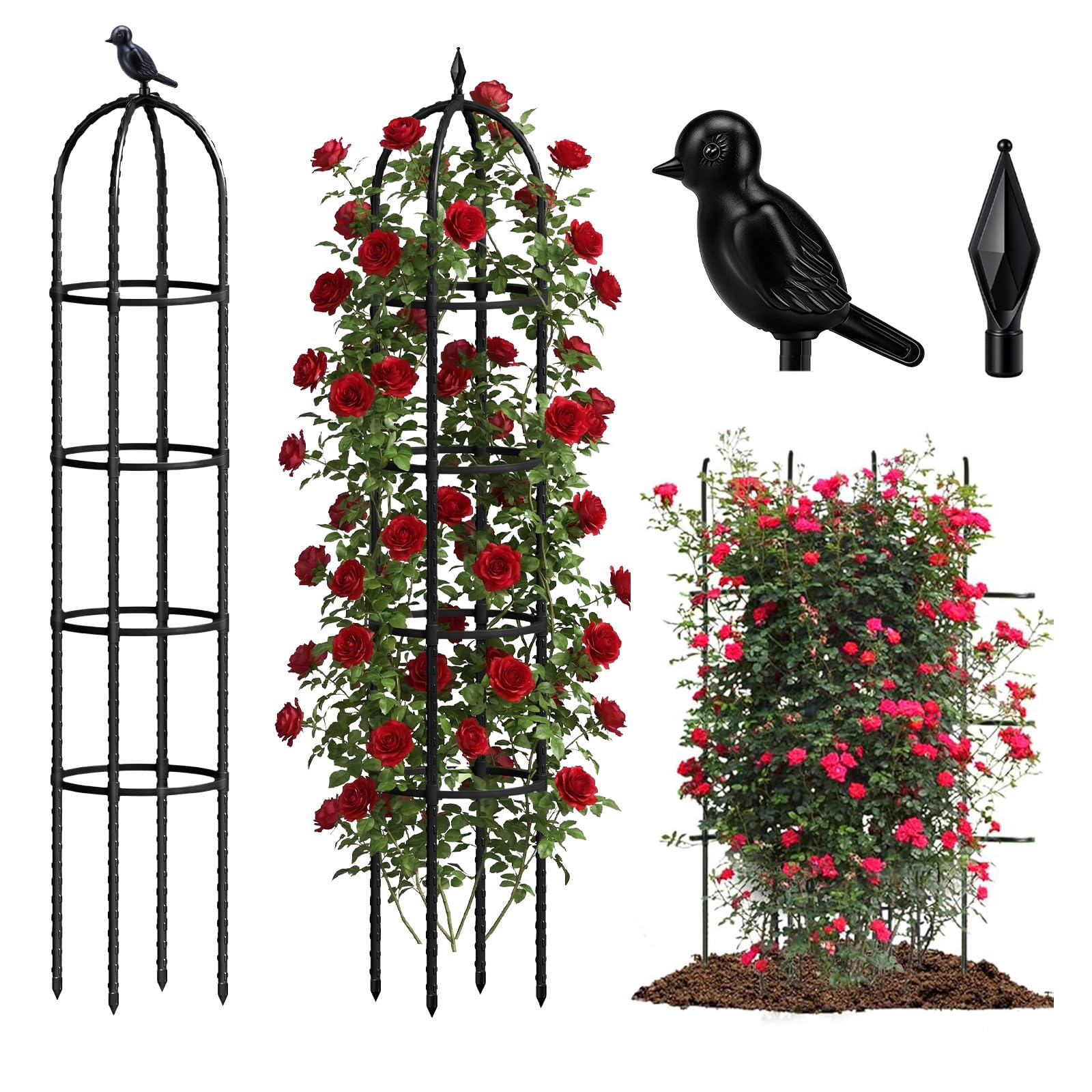 Joyhalo 2 Pack Adjustable 74 Garden Trellis