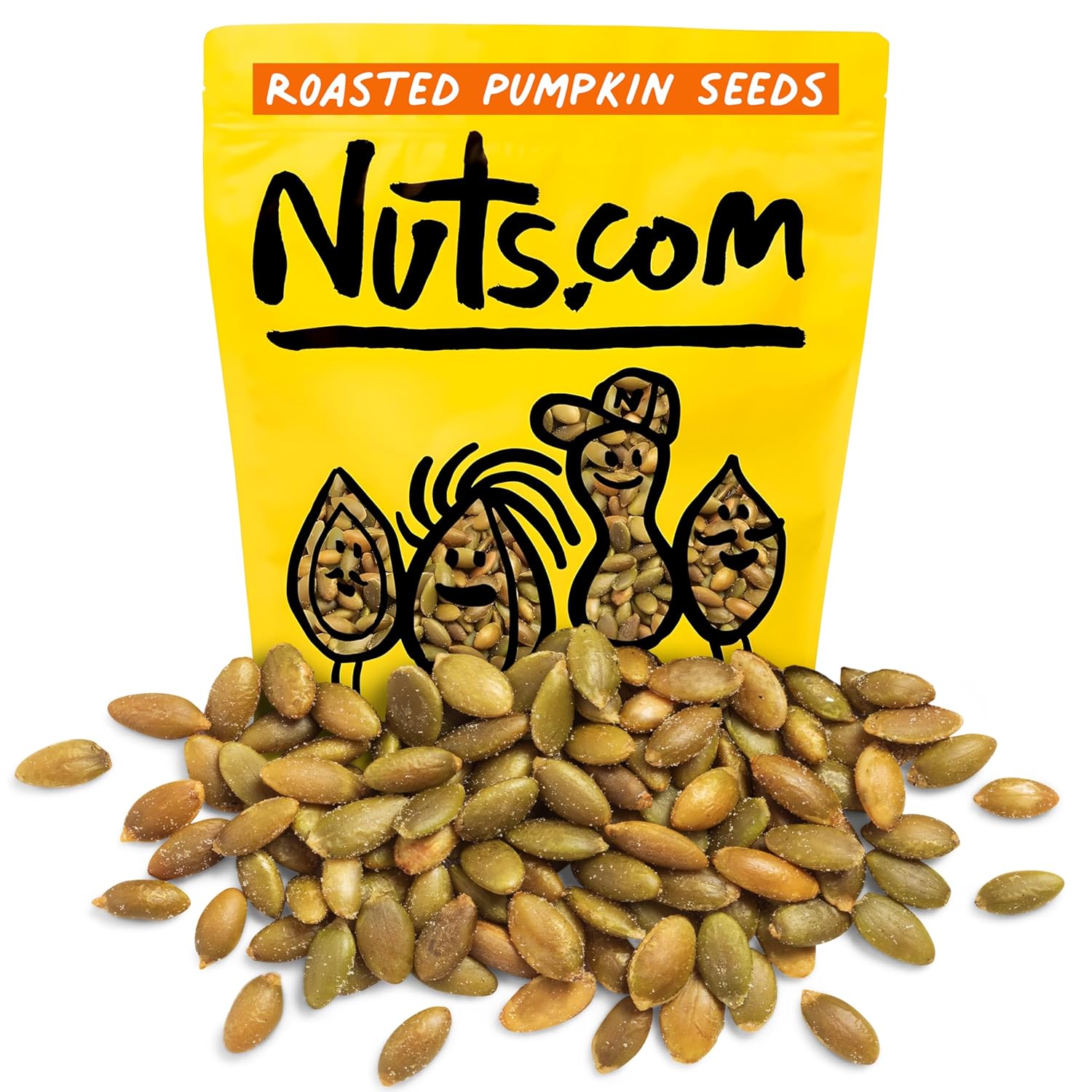 Nuts.com – Roasted Pumpkin Seeds – 2 Lb Bag, Salted No Shell Pumpkin Seeds, Healthy Snack for Adults & Kids, Rich in Protein, Fiber, Calcium & Potassium – Keto Friendly, Vegan, Gluten-Free & Kosher Pareve