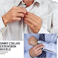 Vista 6 de 20 Pcs Extender Button Set Includes Elastic Waist Button and Comfy Collar Extender for Clothing Supplies