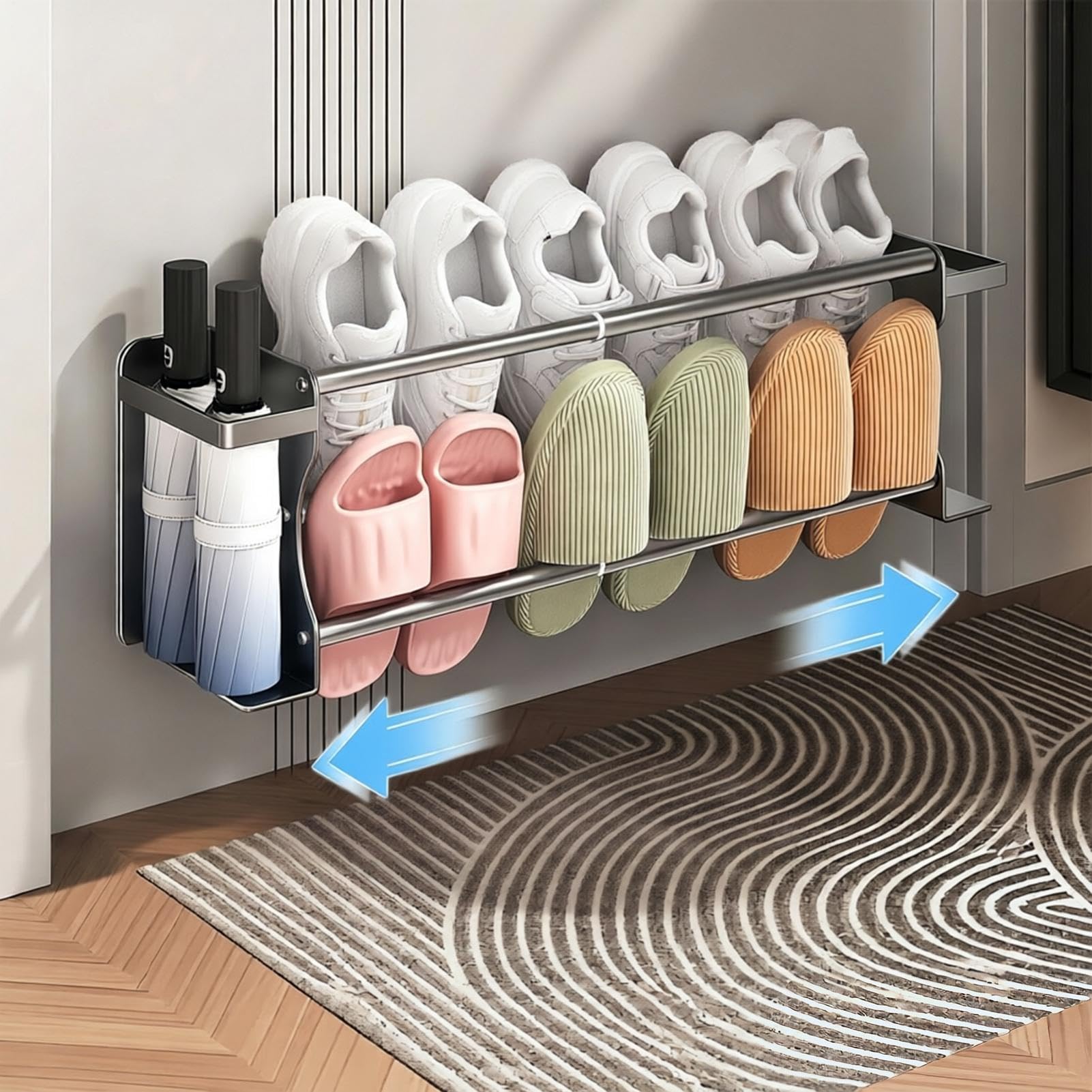 Soporte Magnético Para Zapatos Almacenamiento Magnético Doble Capa Para | Porta Zapatos Sin Taladro para Armario, Entrada, Dormitorio, Acceso, Apartamento, Residencia Uni