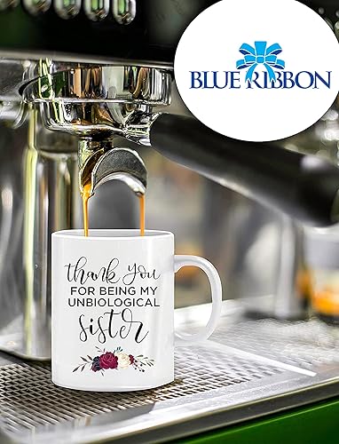 Miniatura 2 de Taza de café de regalo de agradecimiento gracias por ser mi hermana unbiológica divertida taza de café de amigos y familiares taza en caja de regalo