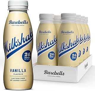 Barebells Protein Shake – 24g High Protein Milkshake, Lactose-Free, Ready to Drink, Low Carb – 8x330ml (Vanilla Flavour)