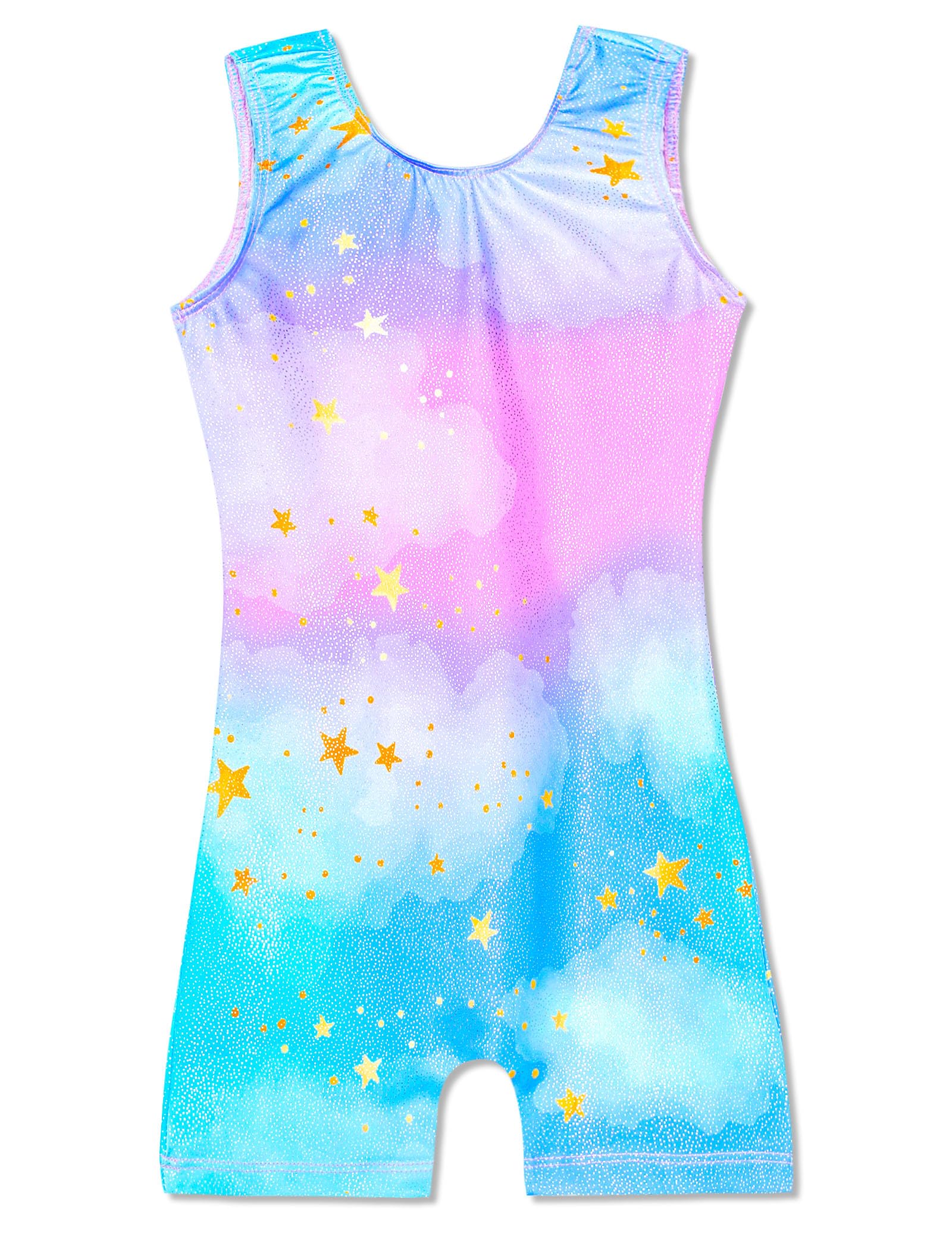 Domusgo Gymnastics Leotards for Girls Sparkly One Piece Biketard Size 1-10Y