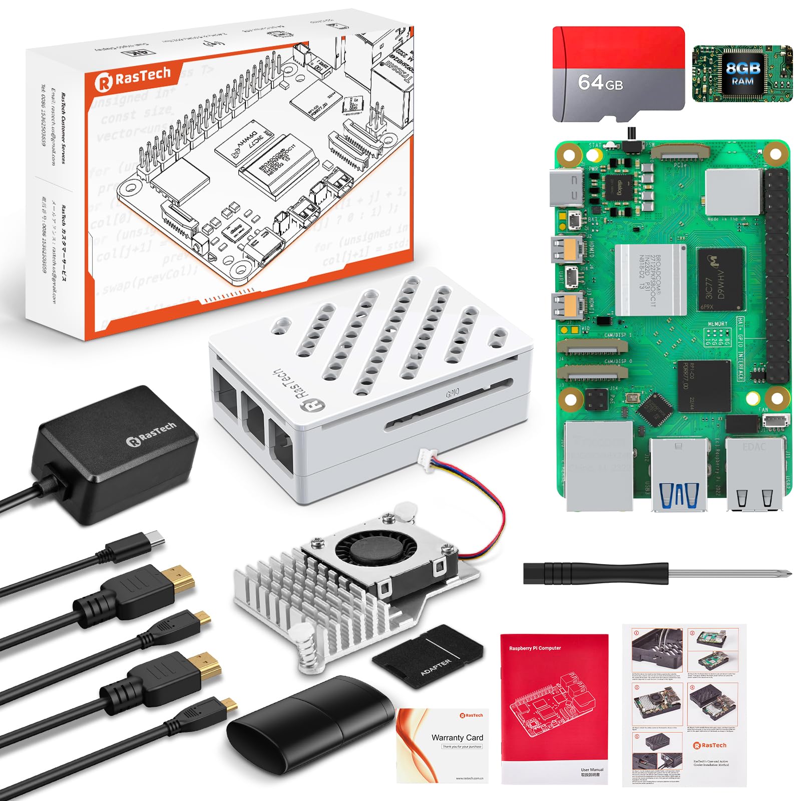 rasberry pi 5 8gb ケース付き ※説明欄必読 Amazon.co.jp: RasTech Pi 5 8GB キット 技適マーク Pi 5 8gb 本体