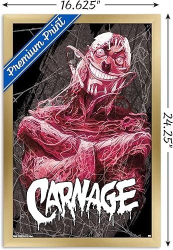 Miniatura 63 de Trends International Marvel Comics Carnage - Insane Wall Poster, 22.4L x 14.7W, Barnwood Framed Version Versión enmarcada Barnwood
