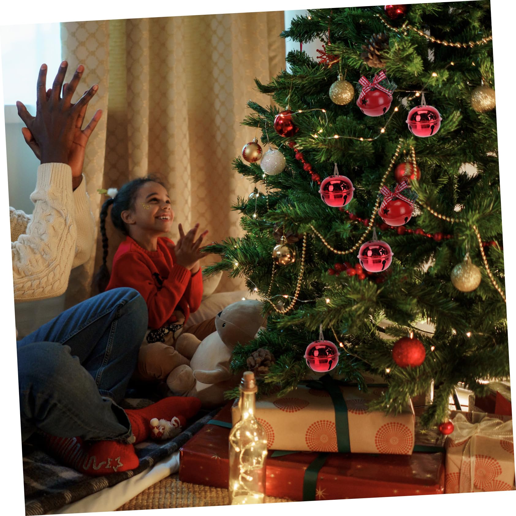 ABOOFAN 3 Set Campane Di Natale Decorazioni Fiocchi Di Natale Pendenti Natalizi Ciondolo Natalizio Ciondoli Campanelli Natalizi Fai Da Te Campane Adorabili Ferro Da Stiro 20 Pezzi * 3