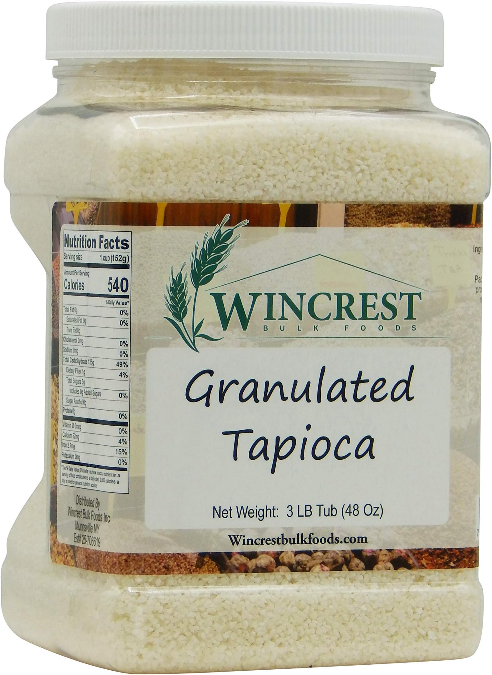 Granulated Tapioca - 3 Lb Tub