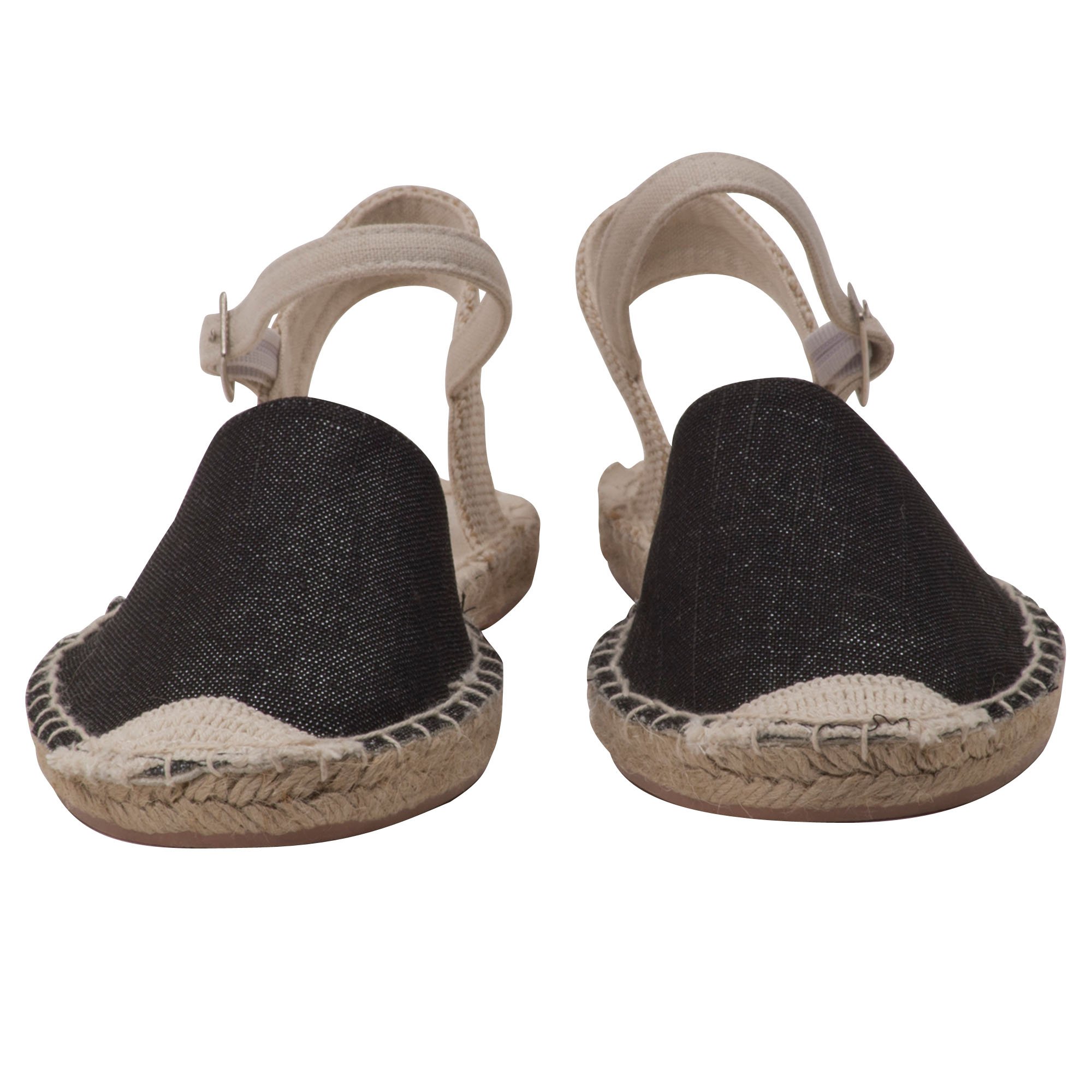 Japanwelt Espadrilles für Damen I Riemchen - Sommer-Latschen Espandrillos Damen-Slipper Sommerschuhe Leinenschuhe Spanisch Leinenschuhe Plateau Mokassin Espandrilles Schlüpfschuhe Halbschuhe