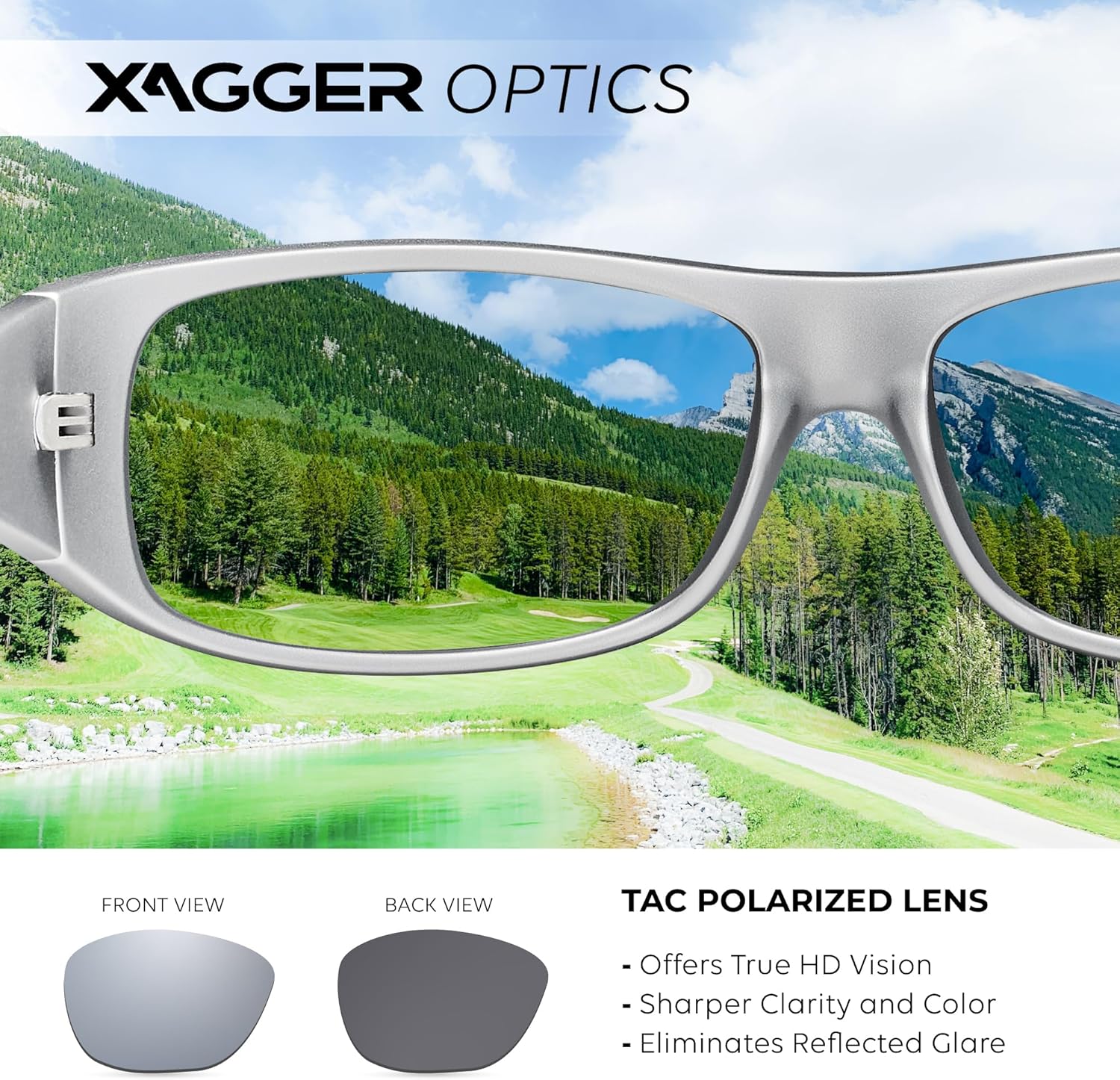 Xagger Sports Polarized Sunglasses for Men Wrap Around TR90 Frame Sun Glasses - Image 4