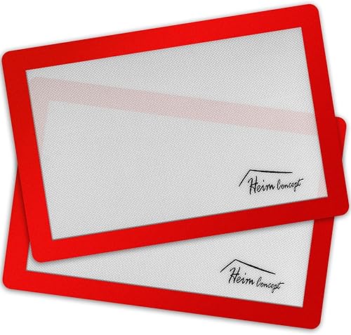 Premium Silicone Baking Mats 2PC Set, Heim Concept Professional Grade Non-Stick And Heat Resistant Liner Cooking Baking Sheet