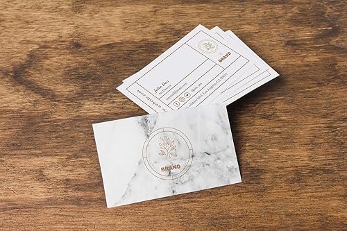 Miniatura 4 de Tarjetas de visita personalizadas 3.5x2 pulgadas 250 tarjetas de papel mate Diseño personalizable con textura suave Nouveau tarjeta stock