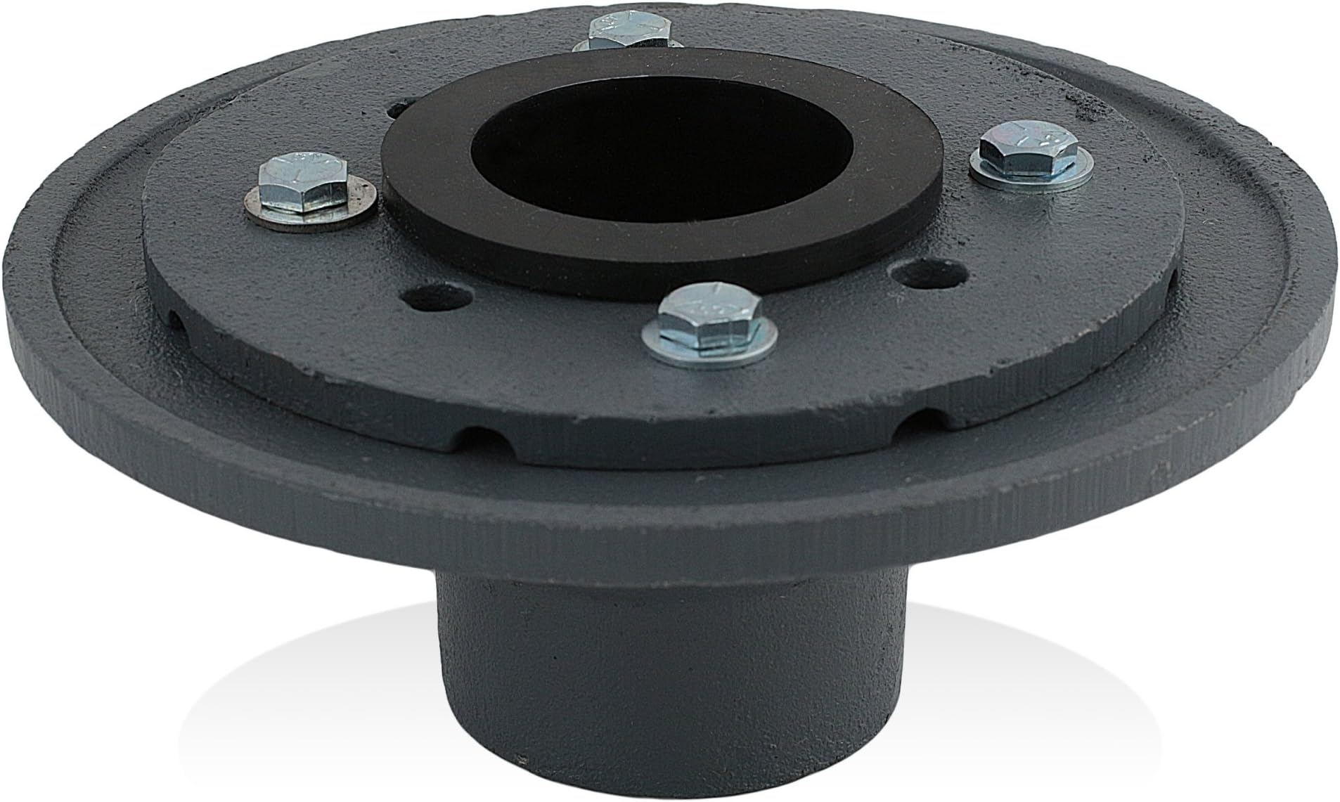 LUXE 2 Inch Cast Iron Shower Drain Base with Rubber Gasket