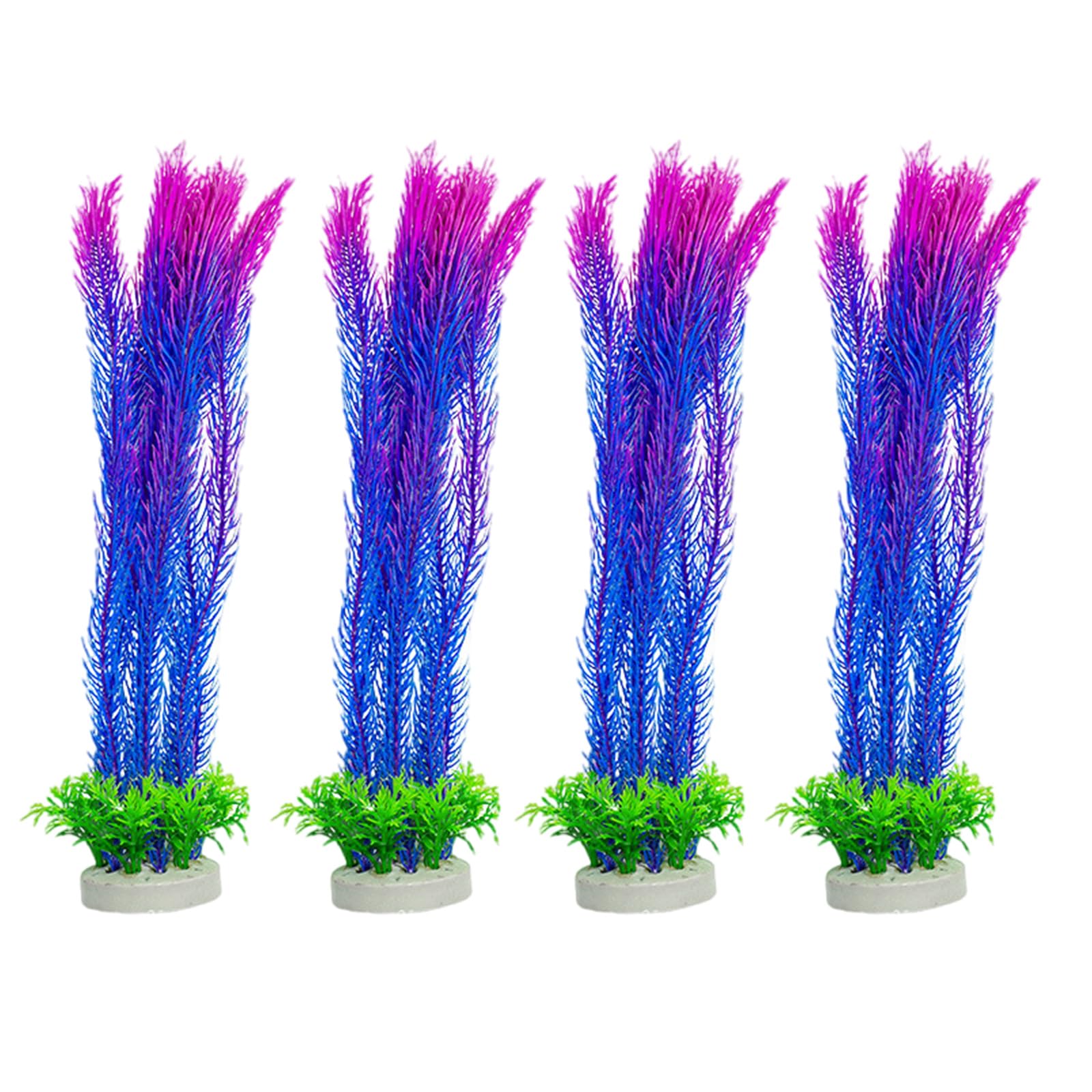 carotoe 4PCS Realistic Plant Fishtanks Decoration Artificial Water Plant with Base for Commercial Aquariums Landscaping Small Aquariums Decors