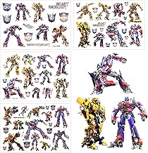 AOMIG Tatuaggi Temporanei Bambini, 4 Fogli Serie Autobot Tatuaggi Finti per Ragazze Ragazzi, Tatuaggi Temporanei Set, Giocattoli Gadget per Bambini Festa Compleann (R)