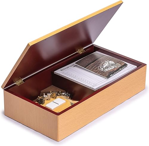 Miniatura 4 de Yellow Mountain Imports Paquete de tren mexicano  Juego completo con 12 dominó dobles (PipsDots), cubo de madera y paquete de 3 marcadores de tren