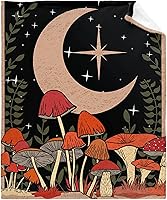 Vista 1 de Manta de hongos, ultra suave, cálida y ligera, de franela de forro polar con microhongos, para cama, sofá, regalo de viaje, decoración de hongos