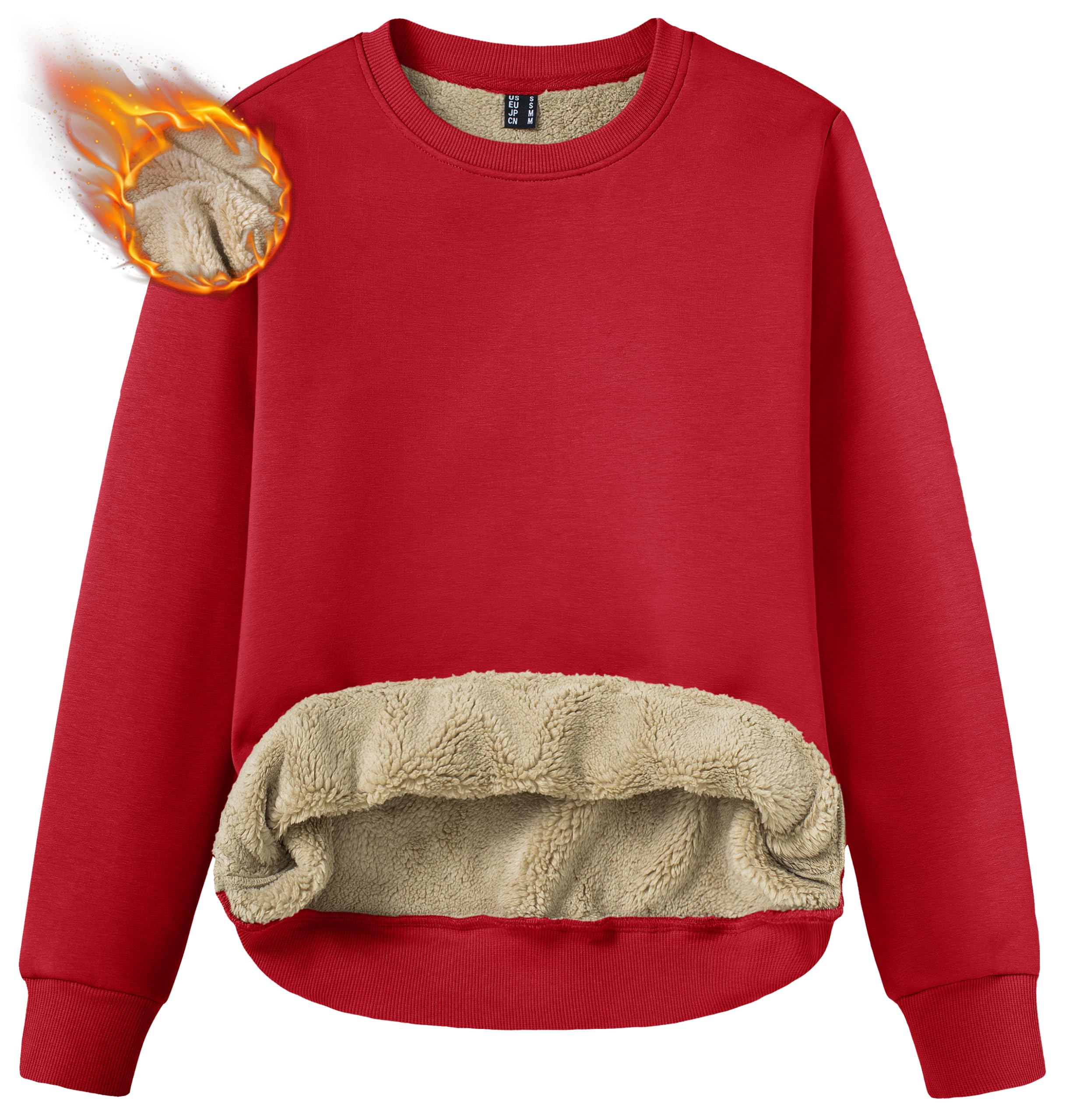 TACVASEN Women's Fleece Lined Sherpa Pullover