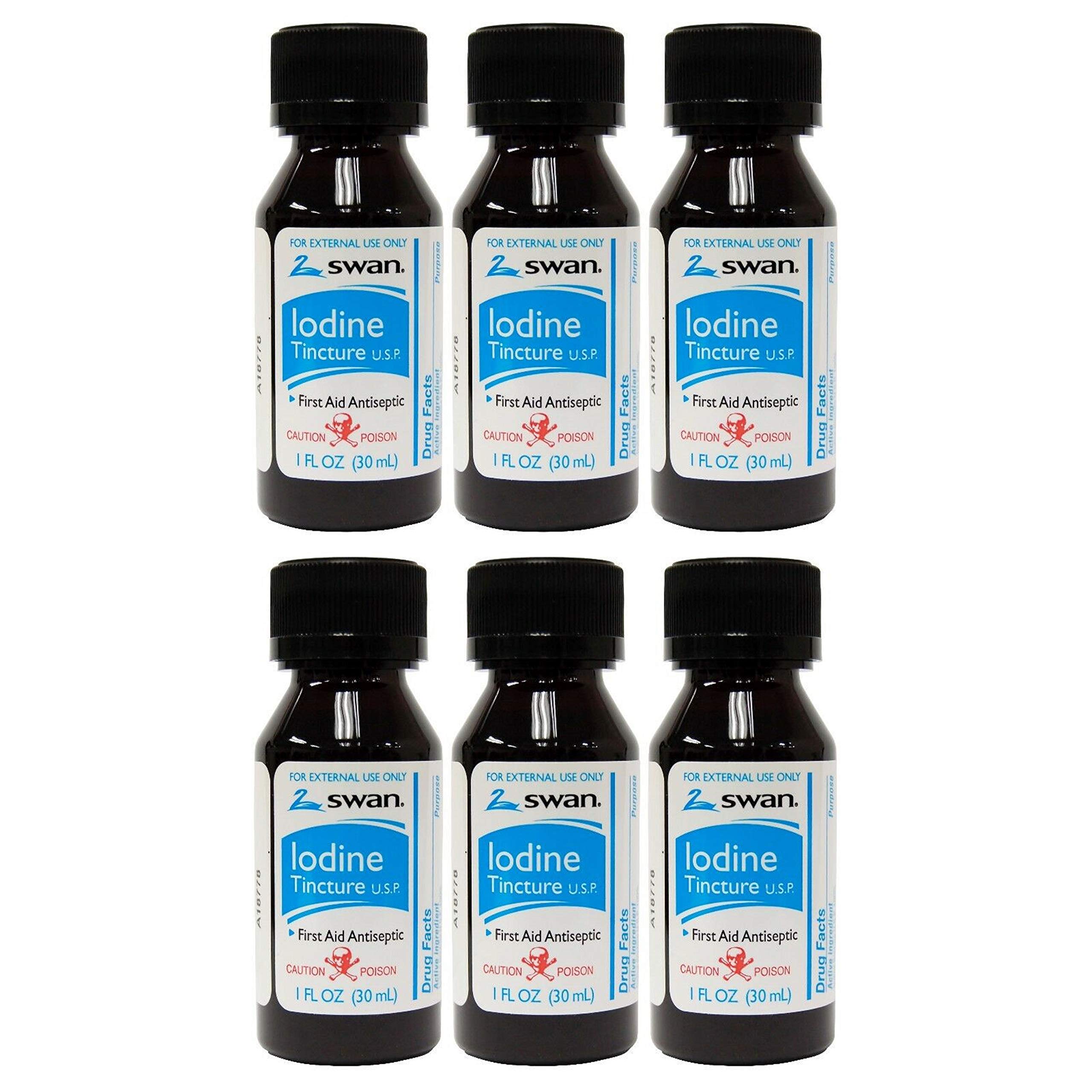 Swan Iodine Tincture U.S.P. 1 fl oz 6-Pack